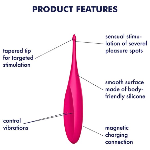 Satisfyer Twirling Fun - vanntett, rosa klitorisvibrator
