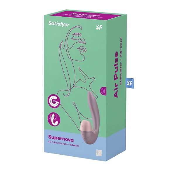 Satisfyer Supernova - Oppladbar 2-i-1 luftbølgevibrator (rosa)