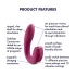 Satisfyer Sunray - oppladbar 2-i-1 luftbølgevibrator (rød)