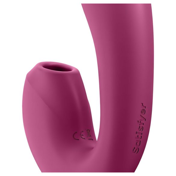 Satisfyer Sunray - oppladbar 2-i-1 luftbølgevibrator (rød)