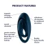 Satisfyer Glorious Duo - vibrasjonsring for par (blå)