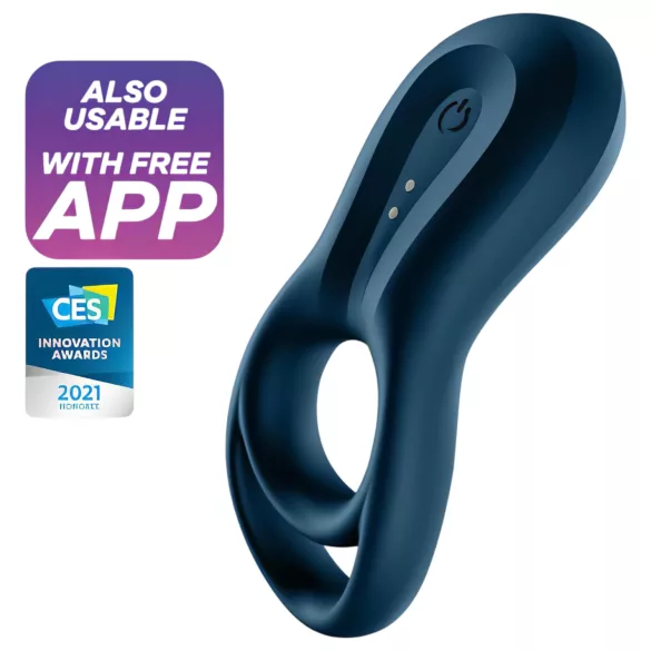 Satisfyer Epic Duo - App-styrt vibrerende penisering for menn (svart)