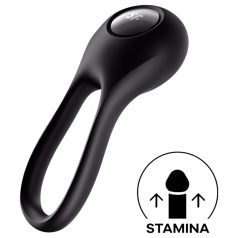 Satisfyer Majestic Duo - Oppladbar, vanntett penisring (svart)   Satisfyer Majestic Duo - Oppladbar, vanntett penisring (svart)