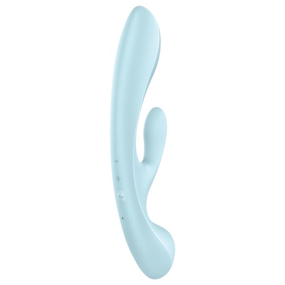 Satisfyer Triple Oh - oppladbar klitorisvibrator med arm (blå)