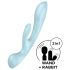 Satisfyer Triple Oh - oppladbar klitorisvibrator med arm (blå)