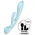 Satisfyer Triple Oh - oppladbar klitorisvibrator med arm (blå)
