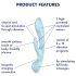 Satisfyer Triple Oh - oppladbar klitorisvibrator med arm (blå)