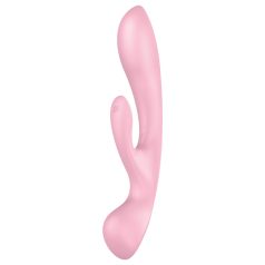   Satisfyer Triple Oh - oppladbar klitorisstimulator med arm (rosa)