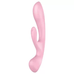   Satisfyer Triple Oh - oppladbar klitorisstimulator med arm (rosa)