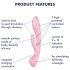 Satisfyer Triple Oh - oppladbar klitorisstimulator med arm (rosa)
