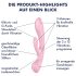 Satisfyer Triple Oh - oppladbar klitorisstimulator med arm (rosa)