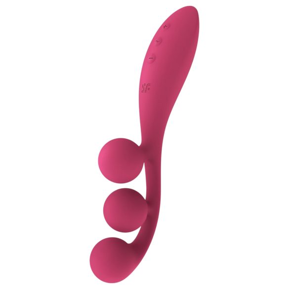 Satisfyer Tri Ball 1 - oppladbar, multifunksjonell vibrator (rød)