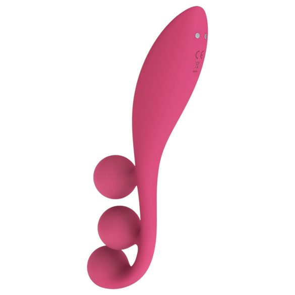 Satisfyer Tri Ball 1 - oppladbar, multifunksjonell vibrator (rød)