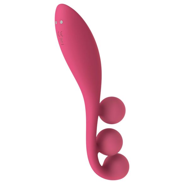 Satisfyer Tri Ball 1 - oppladbar, multifunksjonell vibrator (rød)