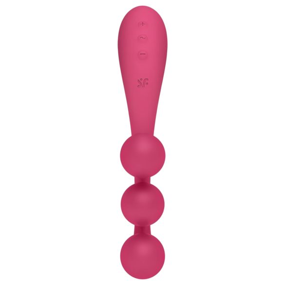 Satisfyer Tri Ball 1 - oppladbar, multifunksjonell vibrator (rød)