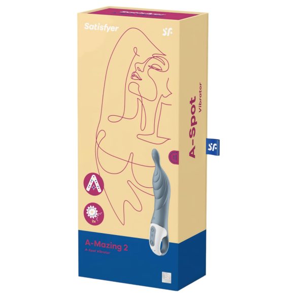 Satisfyer A-Mazing 2 - oppladbar, A-punkt vibrator (grå)
