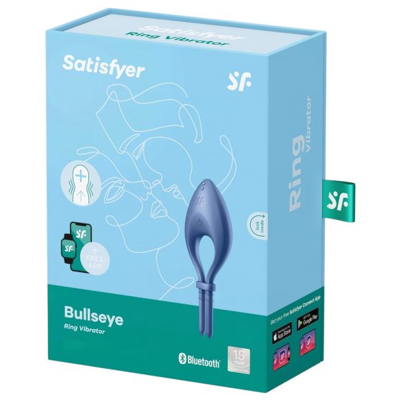 Satisfyer Bullseye - smart vibrerende penisring (blå)