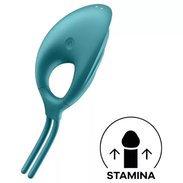 Satisfyer Swordsman - oppladbar vibrasjonsring for menn (grønn)
