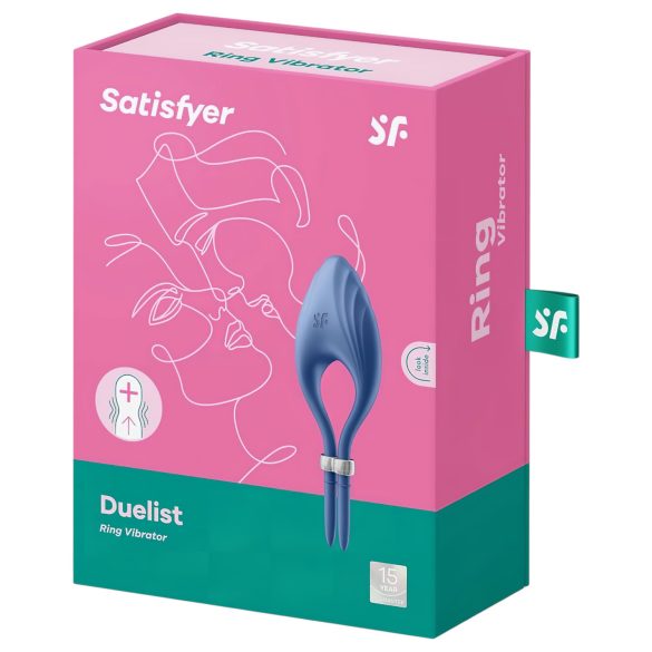 Satisfyer Duelist - oppladbar vibrasjonsring for penis (blå)