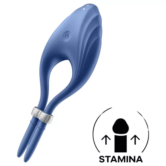 Satisfyer Duelist - oppladbar vibrasjonsring for penis (blå)