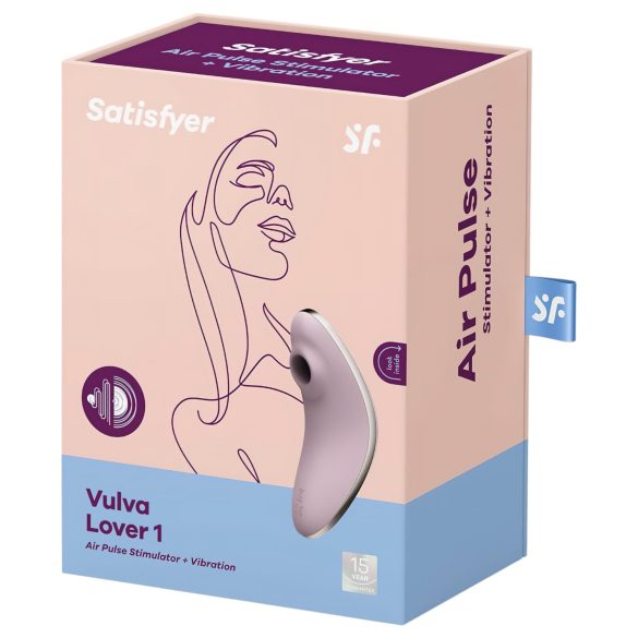 Satisfyer Vulva Lover 1 - luftbølger klitorisvibrator (lilla)