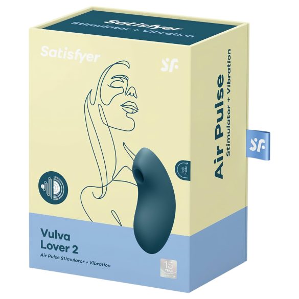 Satisfyer Vulva Lover 2 - oppladbar luftbølgevibrator for klitoris (blå)