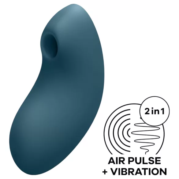 Satisfyer Vulva Lover 2 - oppladbar luftbølgevibrator for klitoris (blå)