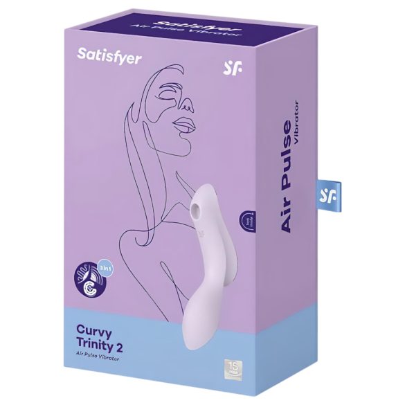 Satisfyer Curvy Trinity 2 - luftimpuls 2-i-1 vibrator (lilla)