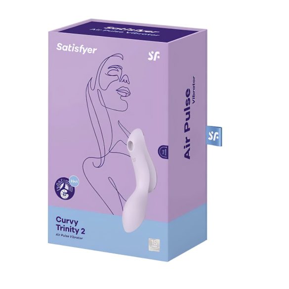 Satisfyer Curvy Trinity 2 - luftimpuls 2-i-1 vibrator (lilla)
