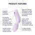 Satisfyer Curvy Trinity 2 - luftimpuls 2-i-1 vibrator (lilla)