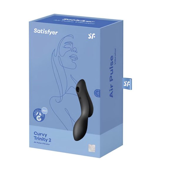 Satisfyer Curvy Trinity 2 - pulserende 2-i-1 vibrator (svart)