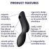 Satisfyer Curvy Trinity 2 - pulserende 2-i-1 vibrator (svart)