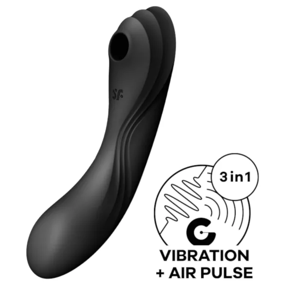 Satisfyer Curvy Trinity 4 - lufttrykks 2-i-1‑vibrator (svart)