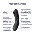 Satisfyer Curvy Trinity 4 - luftbølge 2-i-1 vibrator (svart)