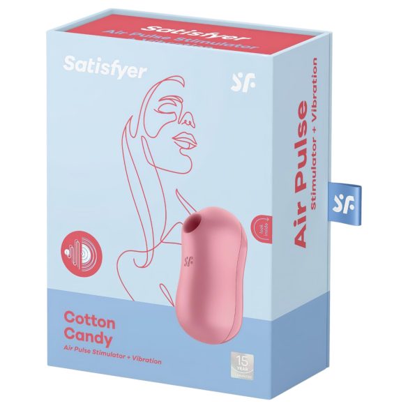 Satisfyer Cotton Candy - luftbølgevibrator for klitoris (korall)