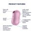 Satisfyer Cotton Candy - oppladbar lufttrykk-klitorisvibrator (lilla)