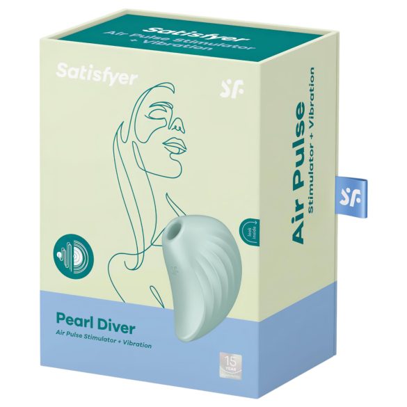 Satisfyer Pearl Diver - Klitorisvibrator med luftbølger (mint)