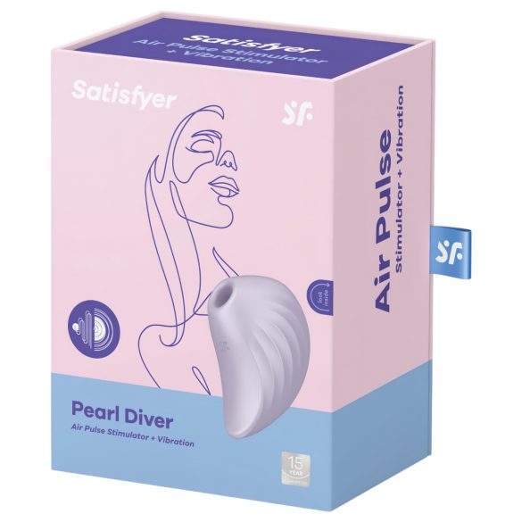 Satisfyer Pearl Diver - luftbølgede klitorisstimulator (lilla)