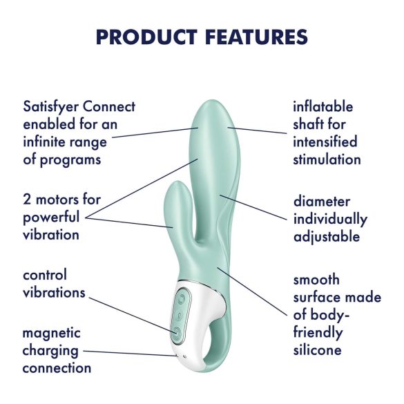 Satisfyer Air Pump Bunny 5 - smart pumpbar vibrator (mynte)