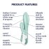 Satisfyer Air Pump Bunny 5 - smart oppblåsbar vibrator (mint)