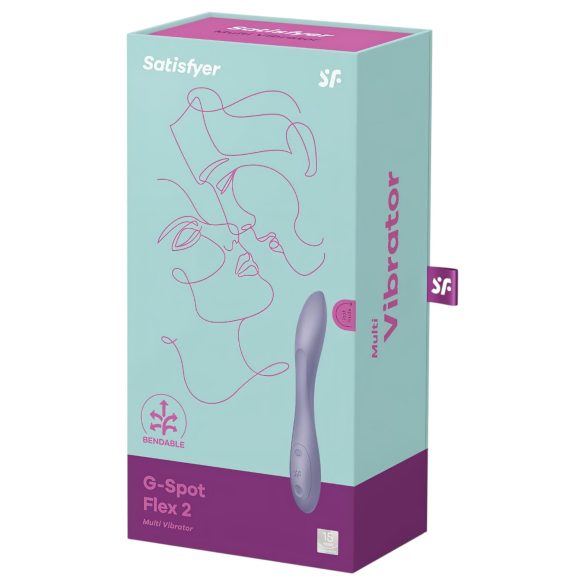 Satisfyer G-spot Flex 2 - oppladbar, vanntett G-punkt-vibrator (lilla)