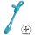 Satisfyer Plug & Play - oppladbar analvibrator og penisring (blå)