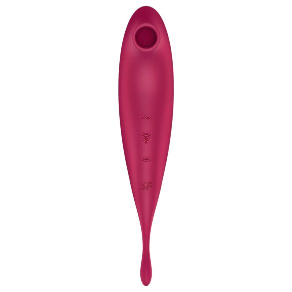 Satisfyer Twirling Pro - smart 2-i-1 klitorisvibrator (rød)