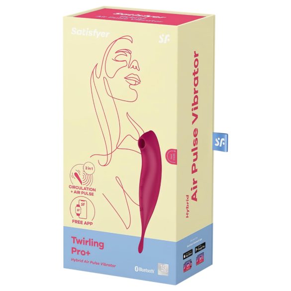 Satisfyer Twirling Pro - smart 2-i-1 klitorisvibrator (rød)