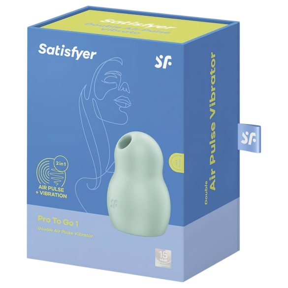 Satisfyer Pro To Go 1 - Oppladbar, lufttrykk-klitorisstimulator (mint)
