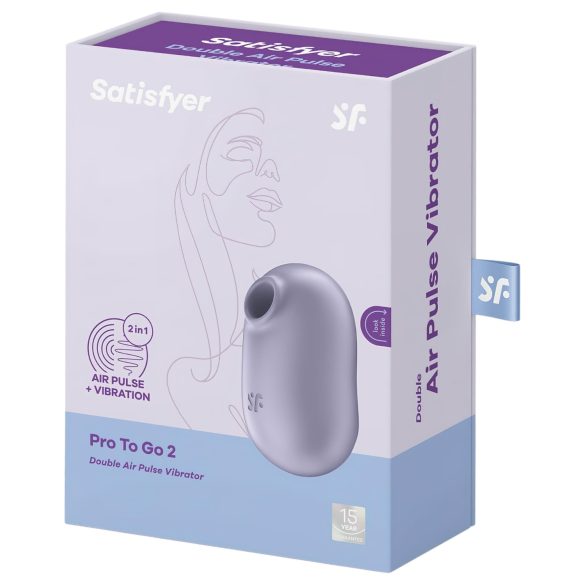 Satisfyer Pro To Go 2 - Oppladbar, Lufttrykkbasert Klitorisstimulator (lilla)