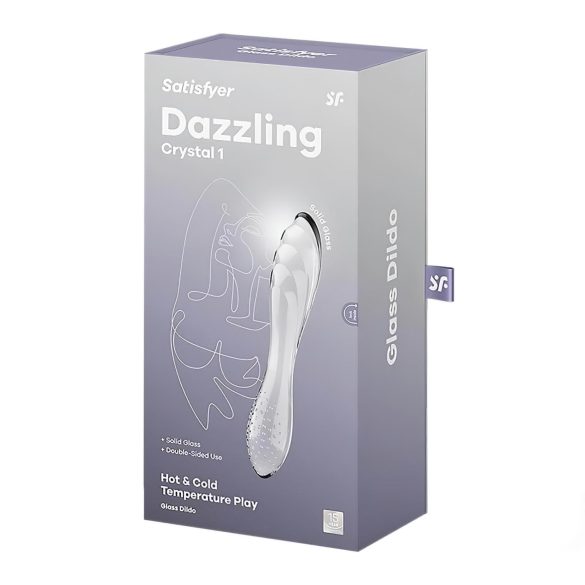 Satisfyer Dazzling Crystal 1 - To-ended Glassdildo (Gjennomsiktig)