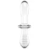 Satisfyer Double Crystal - tosidig glassdildo (gjennomsiktig)
