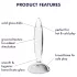 Satisfyer Sparkling Crystal - ribbet glassdildo (gjennomsiktig)