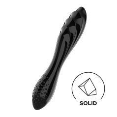 Satisfyer Dazzling Crystal 1 - tofarget glassdildo (svart) Satisfyer Dazzling Crystal 1 - tofarget glassdildo (svart)